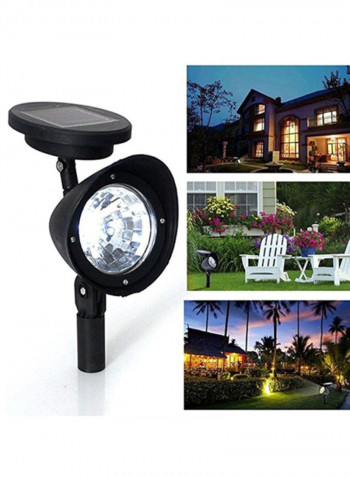 4-LED Solar Garden Lamp Black 9x14centimeter