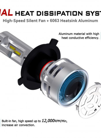 9003 60W 10000LM Car LED Headlight 12V 24V