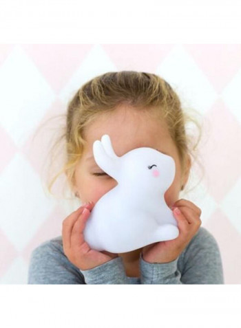 Baby Bedroom Cartoon Animal Desk Table Lamp White 14x9centimeter