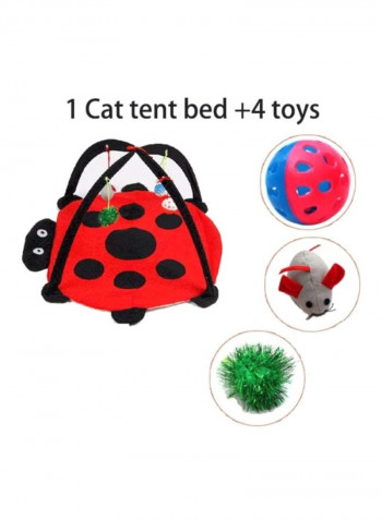 Cat Mobile Activity Play Mat Red/Black/White