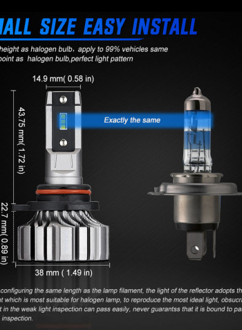 H16JP LED 50W 10000LM Fog Light For Cars