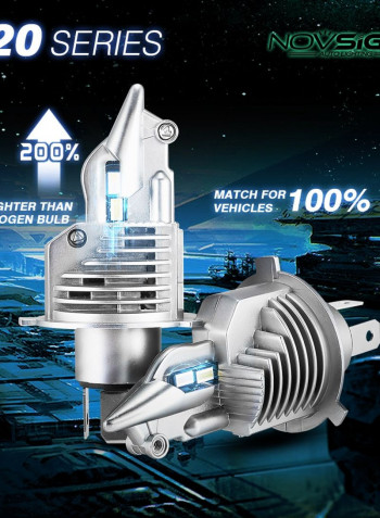 H4 LED Headlight 10000LM 6500K White