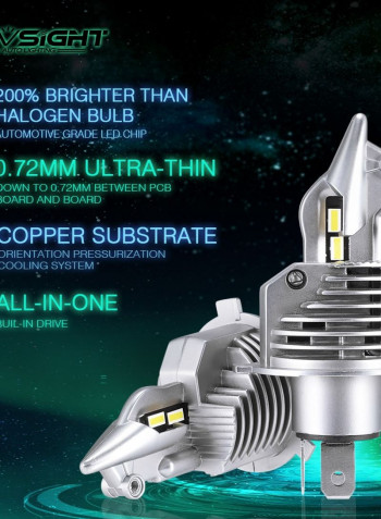 H4 LED Headlight 10000LM 6500K White