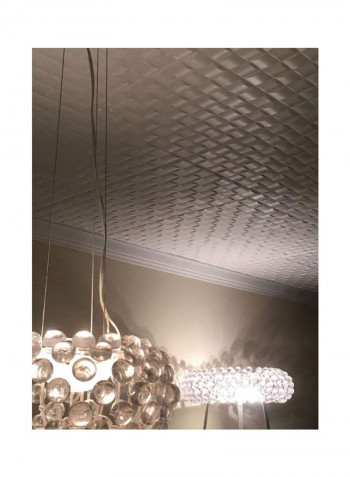 8-Piece Ceiling Tiles Set White 19.8x19.8x0.2inch