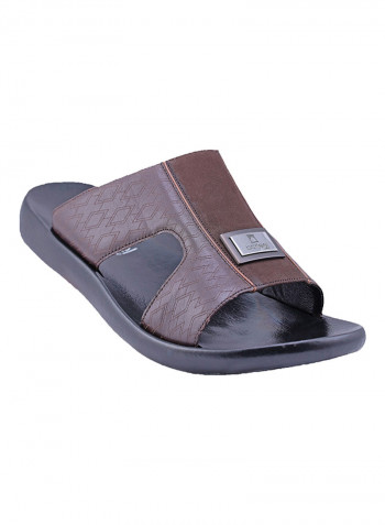 Kids Nubuck Print Arabic Sandals Brown