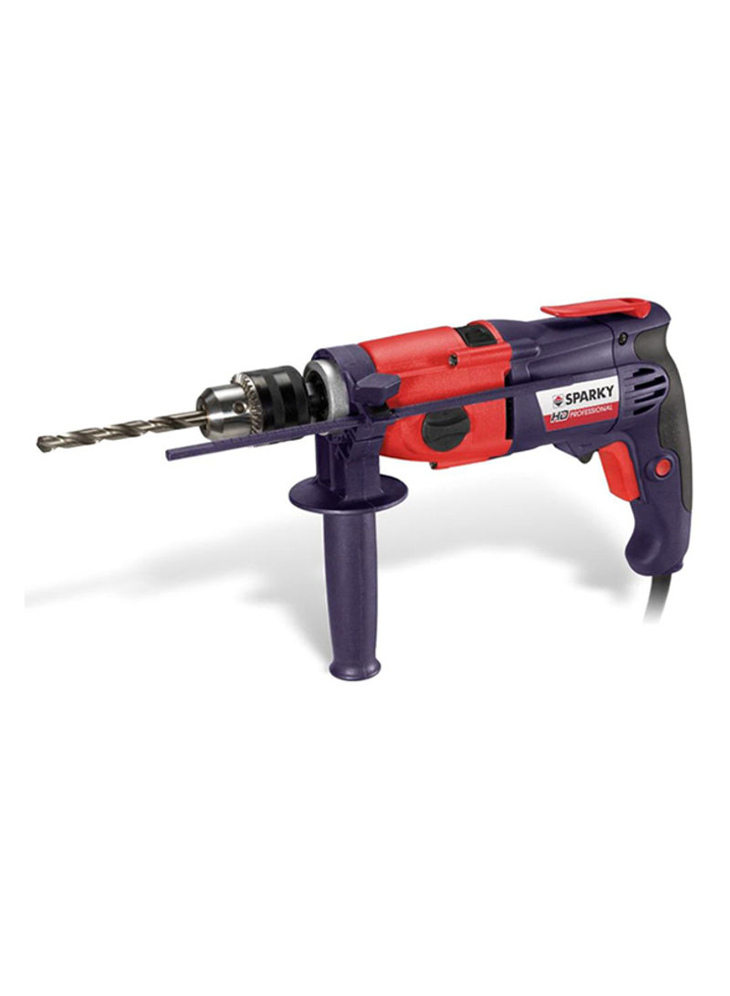 Corded Electric Drill With Anti Slip Grip Red/Blue