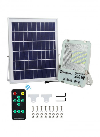 198 LED Solar Flood Lights White 13x13centimeter