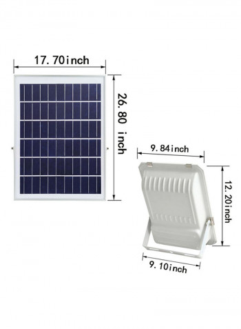 198 LED Solar Flood Lights White 13x13centimeter