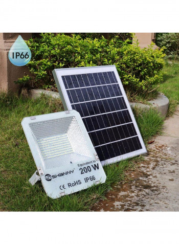 198 LED Solar Flood Lights White 13x13centimeter