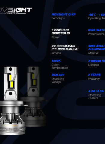 2000Lm H8 LED Car Lights Bulbs