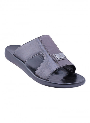 Nubuck Print Arabic Sandals Grey