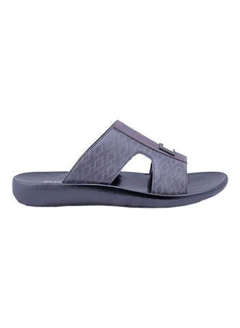 Nubuck Print Arabic Sandals Grey