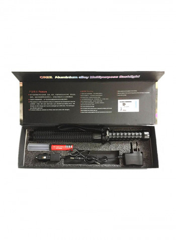 Self-Defense LED Tactical Flashlight White 6x9centimeter