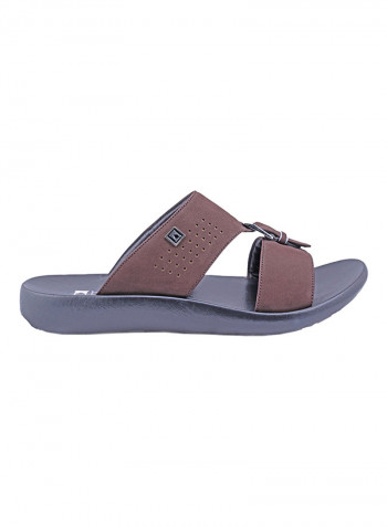 Kids Perforated Arabic Sandals Brown
