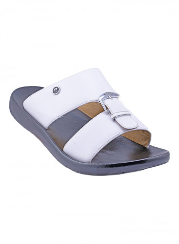 Kids Buckle Detail Sandals White