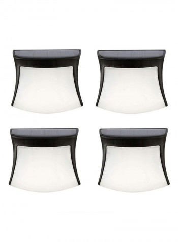 4 Pack 3 LED Outdoor Solar Lights Wall Light White 11x11centimeter