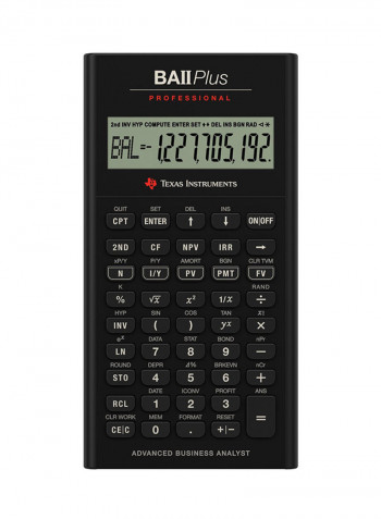 BA II PLUS Professional Financial Calculator Black