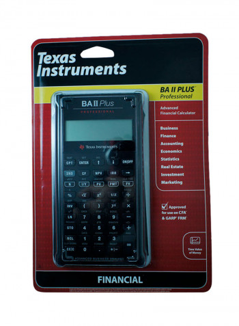 BA II PLUS Professional Financial Calculator Black