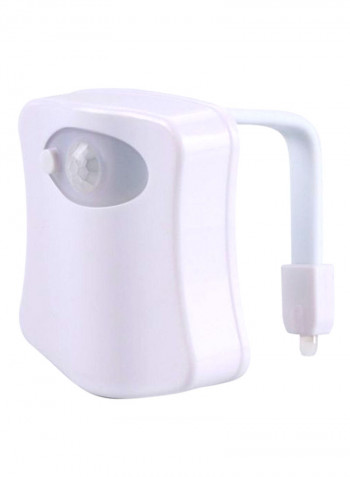 Body Motion Sensor Toilet Seat LED White 2x9cm