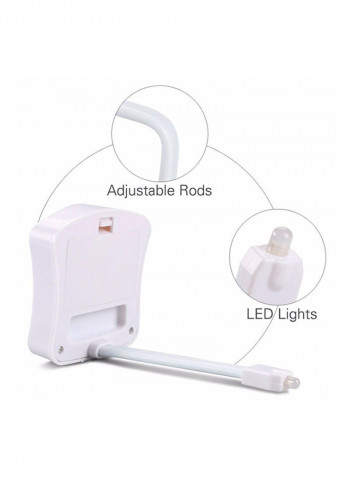 Body Motion Sensor Toilet Seat LED White 2x9cm