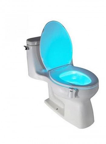 Body Motion Sensor Toilet Seat LED White 2x9cm