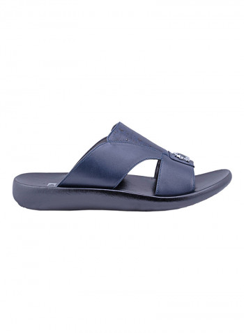 Logo Embellished Arabic Sandals Navy