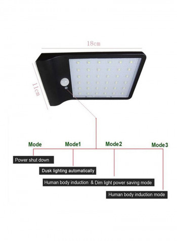 36 LED Solar Street Waterproof Wall Lights White 18x11centimeter