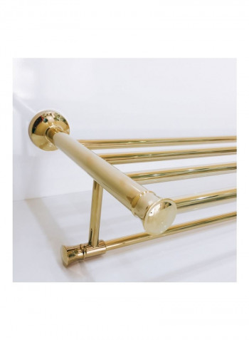 Classic Chrome Plated Towel Shelf Gold 65.3x17.8x30.1centimeter