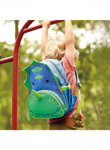 Dinosaur Zoo Backpack Green/Blue