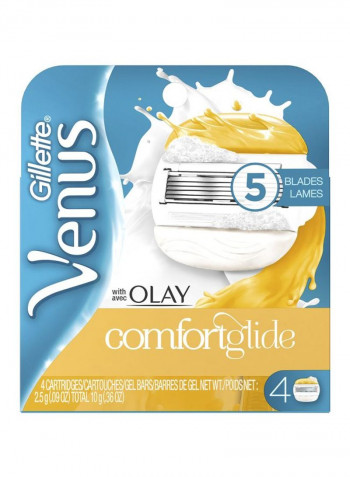 Comfort Glide With Olay Razor And Blades Yellow/White