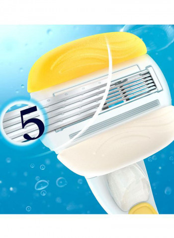 Comfort Glide With Olay Razor And Blades Yellow/White