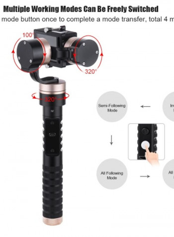 3-Axis Handheld Gimbal Stabilizer For GoPro/Xiaoyi Black/gold