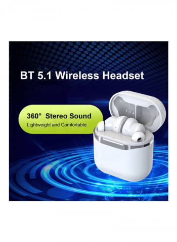Bluetooth 5.1 True Wireless Earbuds White