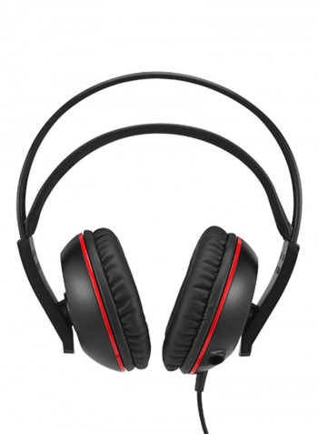 Cerberus Wired Over-Ear Gaming Headphones With Mic For PS4/PS5/XOne/XSeries/NSwitch/PC Black/Red