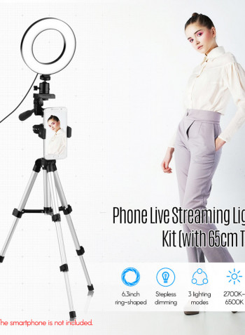 Phone Live Streaming Lighting Kit Black/White