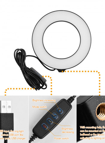 Phone Live Streaming Lighting Kit Black/White