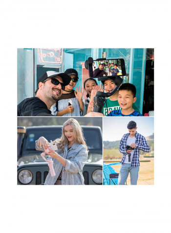3-Axis Handheld Gimbal Stabilizer Selfie Stick Black