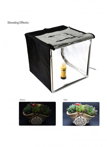 LED Mini Photography Studio Shooting Tent 40x40x40centimeter Black