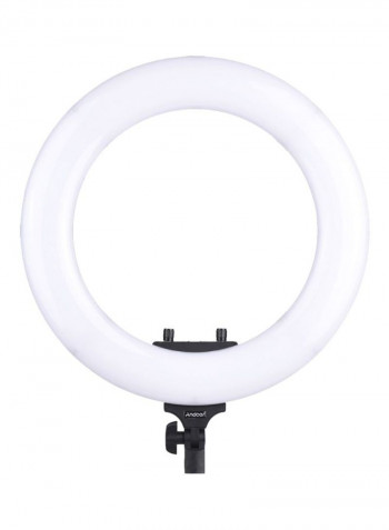 LED Ring Light With Phone Holder Black