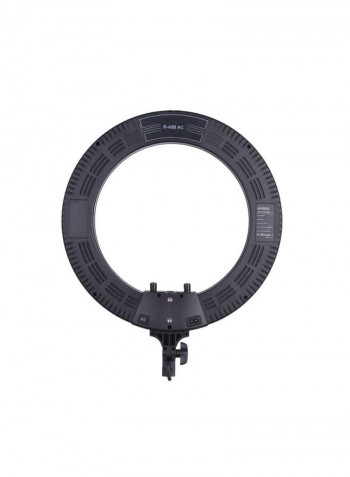 LED Ring Light With Phone Holder Black