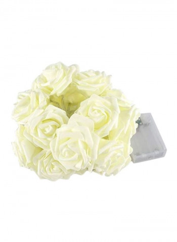 LED Rose Flower Battery Operated String Light Red/Blue/Yellow 9x17cm