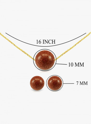 10K Gold Sunstone Jewellery Set