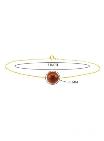 18 Karat Gold Sunstone Bracelet