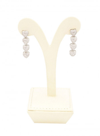 5-Piece Gold Leaf Designs Embedded Zircon Stones Studded Jewellery Set