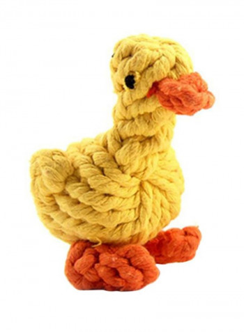 Cotton Dental Teaser Puppy Pet Chew Rope Toy Yellow/Red