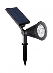 LED Solar Spotlight Wall Lighting Black 9x16centimeter