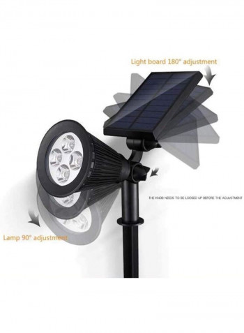 LED Solar Spotlight Wall Lighting Black 9x16centimeter