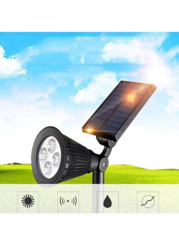 LED Solar Spotlight Wall Lighting Black 9x16centimeter