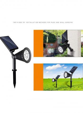 LED Solar Spotlight Wall Lighting Black 9x16centimeter