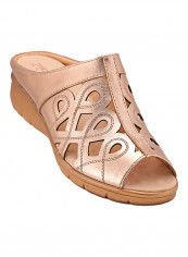 092-1989 Metallic Peep Toe Wedge Sandals ذهبي وردي تقييمات 092-1989 Metallic Peep Toe Wedge Sandals ذهبي وردي